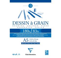 Drawing paper pad 'à Grain', A5, 180 g/m²