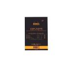 Bloc agrafé Rhodia le R N°11 7,2x10,5 cm 70 feuillets ligné 90g - Noir