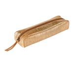 KLEO-PATHRA Schlampermäppchen Leder rechteckig 21x6x4cm gold