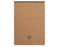 Bloc entoilé en-tête Flying Spirit Kraft A5 140 pages détachables ligné motifs assortis papier ivoire 90g - Brun
