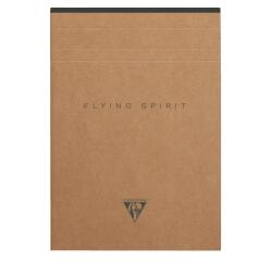 Flying Spirit Kraft Blok kopsgelijmd A5 70 blad - uitneembaar - ivoorkleurig papier 90g - gelijnd - geassorteerde motieven - Bruin