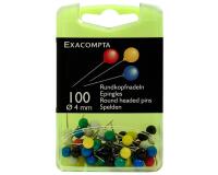 Boîte de 100 épingles sphériques - Hauteur de pointe 15mm - 4mm de diamètre - Couleurs assorties