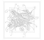Square 100% silk - 90x90cm Wisteria - White