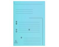 Paquet de 25 chemises 2 rabats SUPER 210 Contact - 24x32cm - Bleu clair