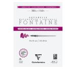 Clairefontaine Fontaine Watercolour Block - 31 x 41cm - 12 Sheets - 300gsm - Cold Pressed