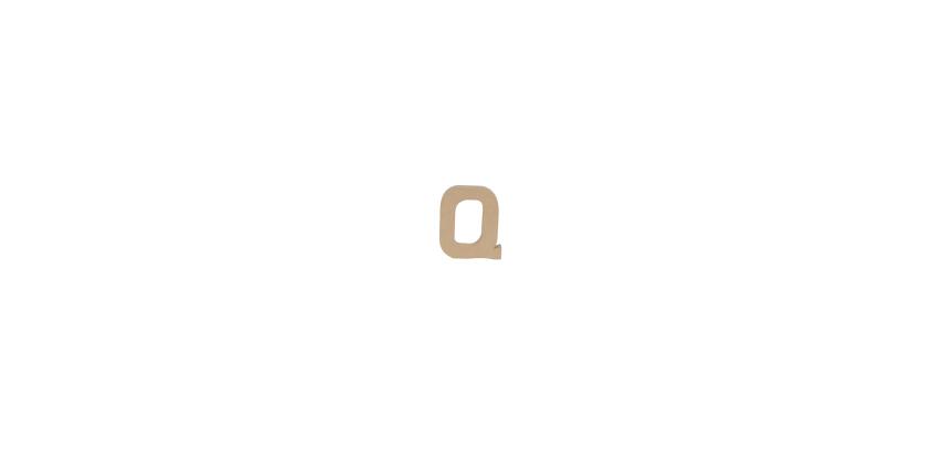 Lettre Q kraft 20cm - Kraft