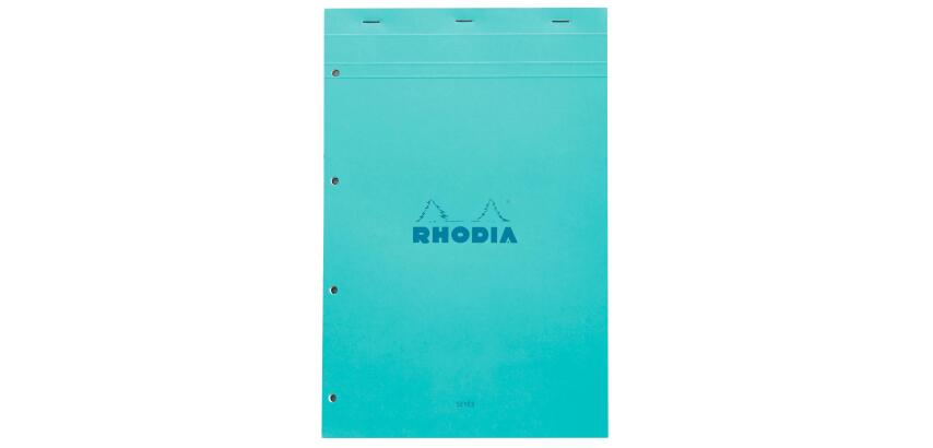 Rhodia bloc agrafé COULEURS N°20 Seyès 80 feuillets microperforés et perforés 4 trous, couvertures assorties - Assortis