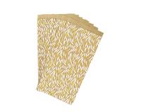 Sachet de 50 pochettes kraft, 12x24+4,5cm vagues - Blanc