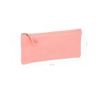 CUIR TEINTÉ Trousse plate 22x11 cm Corail