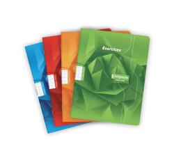 Cahier d'exercices mensuels piqué 7000 17x22 cm 64 pages grands carreaux 70 g - Assortis