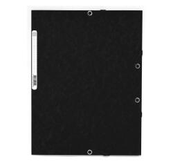 3-flap folder with elastic straps 355 gsm hard glazed mottled pressboard - A4 size