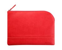 Rhodiarama pochette zippée en simili cuir - taille M (16x22 cm) - Corail