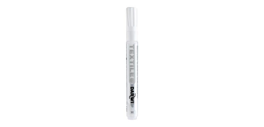 DARWI TEX OPAK, Textilmarker opak, Spitze 2mm, Inhalt 6ml, Weiß - Weiß