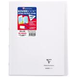 Cahier piqué Koverbook 24x32cm 48 pages petits carreaux + marge couverture polypropylène transparent - Incolore