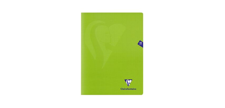 Cahier piqué Mimesys 24x32cm 48 pages petits carreaux couverture polypropylène