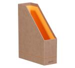 Rhodiarama porte-revues simili cuir italien 10x25x31 cm - Taupe
