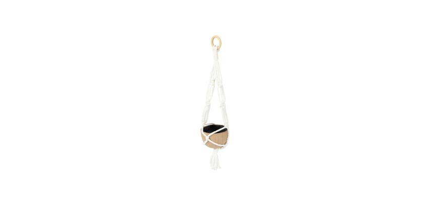Petite suspension macramé avec cachepot - Kraft
