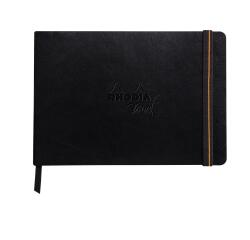 Rhodia Touch - Bristol Book - brochure souple A5 21x14,8 cm paysage 64p uni papier Bristol 205g - Noir