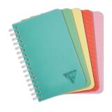 Carnet reliure intégrale Linicolor ESSENCE 9,5x14 cm 100 pages petits carreaux couverture plastique polypropyène rainuré - Assortis