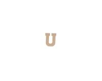 Lettre U kraft 20cm - Kraft