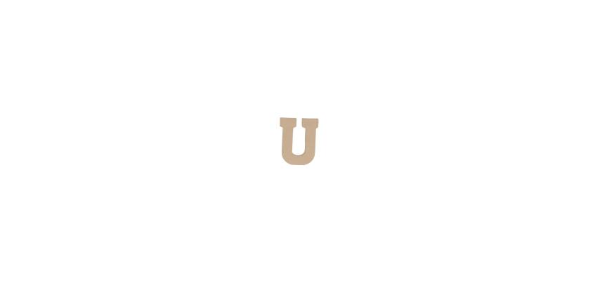 Lettre U kraft 20cm - Kraft