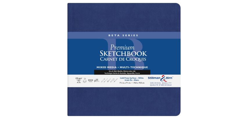 Beta Series carnet souple 26F 19x19cm 270g - Blanc