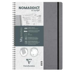 My.Notes Age Bag cahier reliure intégrale à marges détachables A4 120 pages détachables DOT + cadre en-tête - Gris