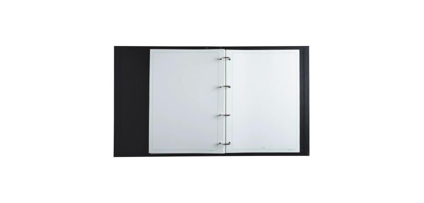Reliure registre 32x26cm 4 anneaux avec recharge Conseil d'Administration - Noir