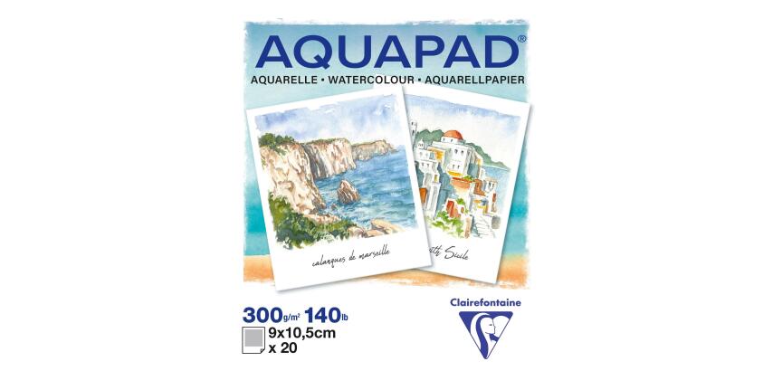 Block Polaroid Aquapad, Aquarell, 9x10,5 cm, 20 Blatt 300g