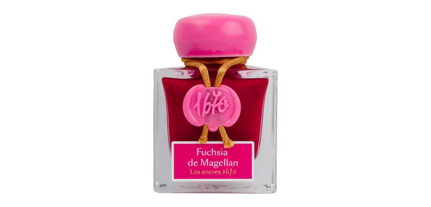 Encre 1670 à paillettes dorées 50ml - Fuchsia de Magellan