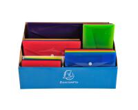 Présentoir de 60 pochettes pression Iderama polypropylène - Couleurs assorties