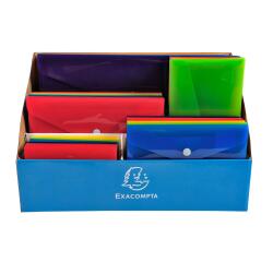 Display met 60 Iderama etui's met drukknop in polypropyleen - Geassorteerd