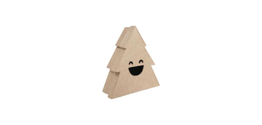 Boîte sapin sourire M - Kraft