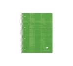 Cahier reliure intégrale A4+ 240 pages détachables perforé 4 trous petits carreaux + marge et cadre en-tête 4 couleurs de bandes Couleur aléatoire - Assortis