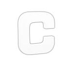 Petite lettre C 12cm - Blanc