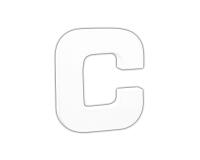 Letter 12cm, C. - Wit
