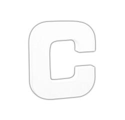 Small Letter 'C' 12cm - White