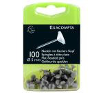 Exacompta Small Flat-Headed Pins (Box of 100) - White