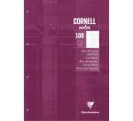CORNELL cursusblok A4, 100 blad met 4-gaatsperforatie Cornell kleine ruitjes - Pruim