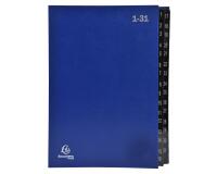 Trieur rigide Economique Ordonator 32 compartiments numériques - 24x34cm - Bleu