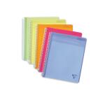 Meeting Book Linicolor FRESH notebook spiral binding A4+ 160 detachable pages grooved polypropylene plastic cover Random Color - Assorted