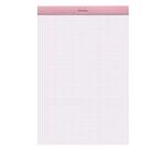 Rhodia Couleur Pad - No.19 - A4+ - 5 x 5 Ruling - 80 Sheets - Top Stapled - Pink