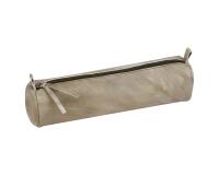 <TIE&DYE Round pencil case Ø5.5x22 cm, autumn green - khaki>