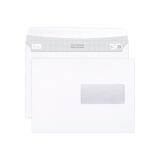 Boite de 500 Enveloppes Blanches C5-162x229mm - Auto-Adhésives - 80g/m2 - Fenêtre Papier Cristal de 45x100 (position 62/20) - Blanc