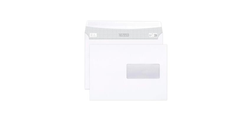 Enveloppe Clairefontaine 80 g/m² blanche avec bande de protection - Boîte de 500