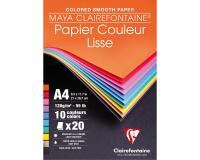Maya bloc collé 20F A4 120g - Assortiment vif