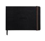 Rhodia Touch Mixed Media Book, papier Paint'On extra-blanc 250g - A5 paysage, 40 pages - Noir