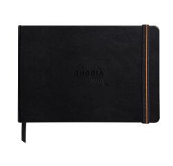 Rhodia Touch Mixed Media Book, papier Paint'On extra-blanc 250g - A5 paysage, 40 pages - Noir