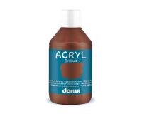 Darwi Flacon de 250 ml de Peinture Acrylique Universelle Brillante - Marron foncé