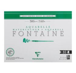 Fontaine bloc collé 1 côté 10F 31x41cm 300g grain torchon